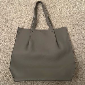 ECCO 100% genuine leather tote bag in grey.